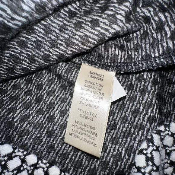 Women's Max Studio Black and Ivory Belted Shirt Dress - Medium - Picture 8 of 10